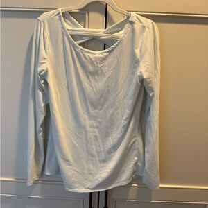 Athleta light blue  Long-Sleeve Crossback Scoop Neck Top